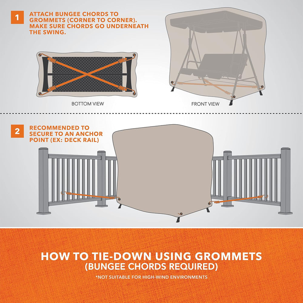 MODERN LEISURE Patio Swing Cover - Outdoor Furniture Protection Perfect for P...