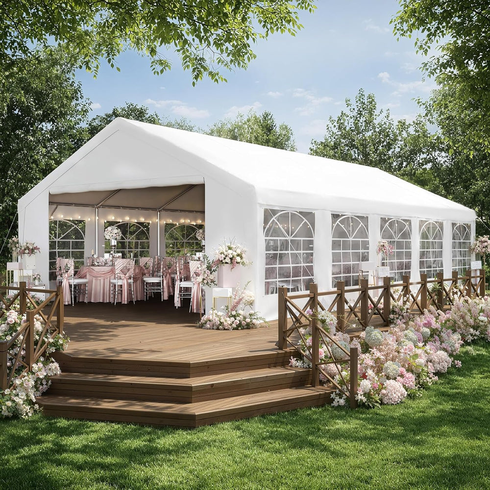 Party Tent 16x32 Canopy Heavy Duty, Waterproof Outdoor Event Tent with Remova...