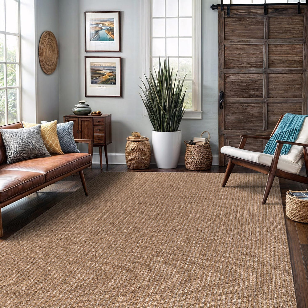 Easy Jute Rug 4x6 Indoor Outdoor Natural Rugs Solid Fiber Rug Woven Area Rug ...