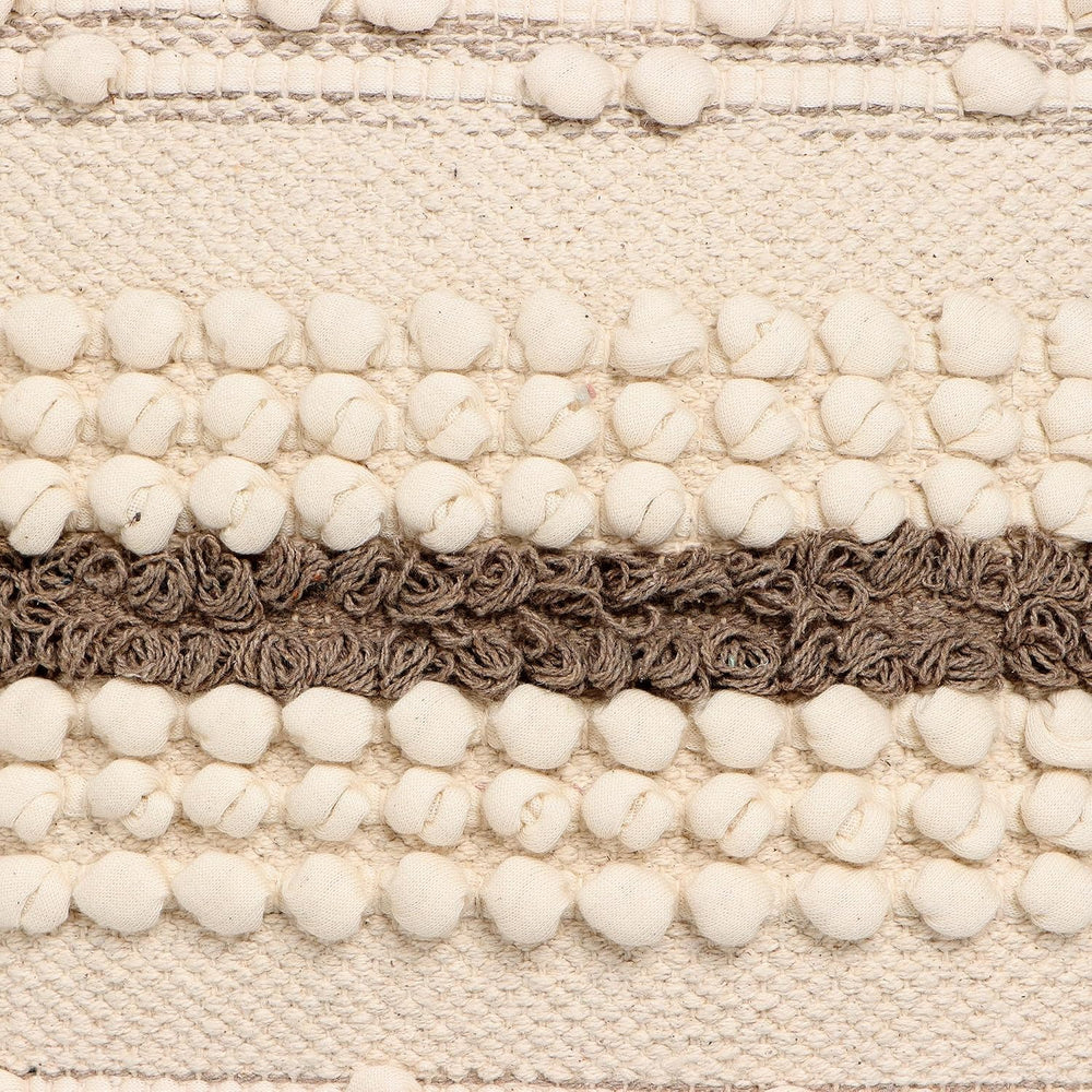 · REDEARTH · Boho Textured Handwoven Throw Pillow Cases - Boho Glam Taupe