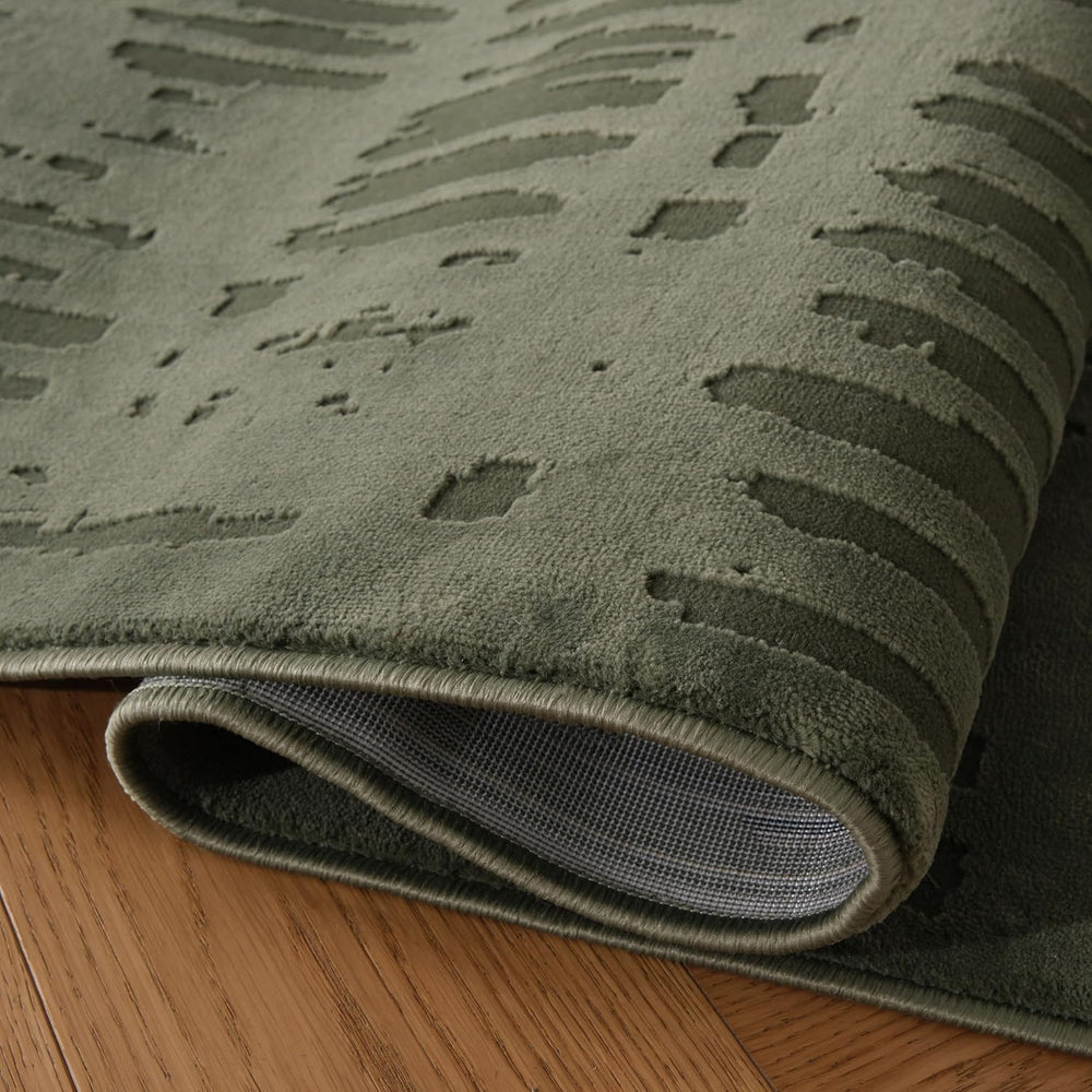 Revival Rugs Shell 9'x12' Area Rugs - Washable, Medium Pile, Green