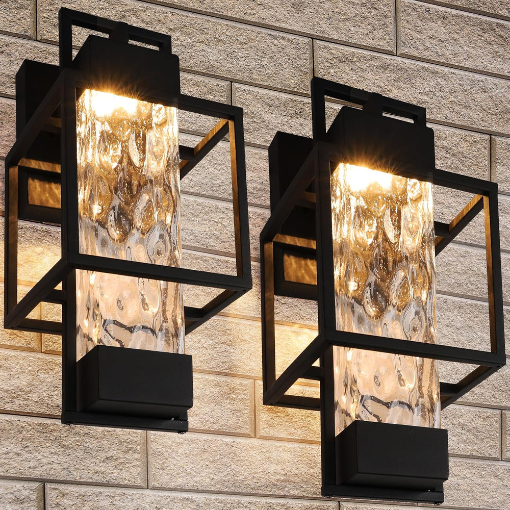 PARTPHONER Modern Outdoor Light Fixtures Dusk to Dawn Outdoor Lighting 2 Pack...