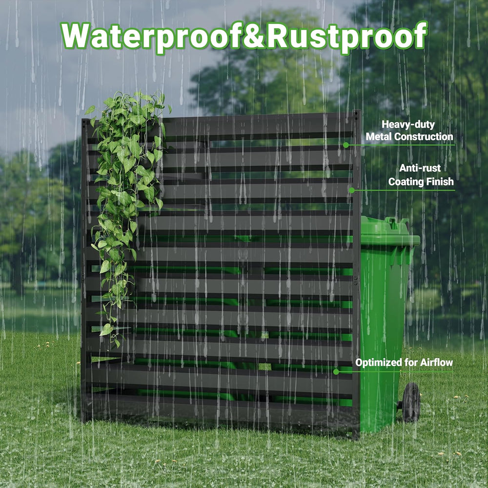 BESFUR 42" H x 38" W Metal Privacy Fence Panels for Outside, Decora...