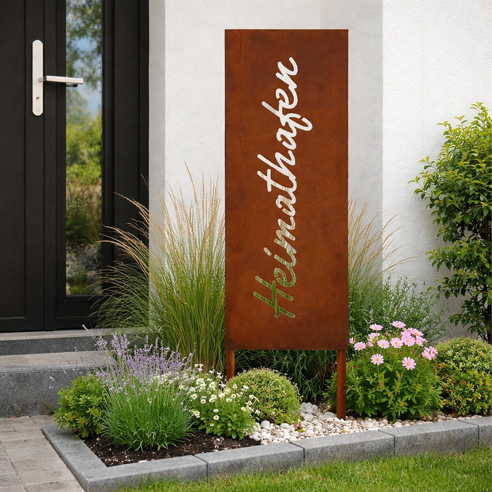 Relaxdays Patina Garden Decoration, Home Harbour, HB: 85 x 28 cm, Garden Stak...