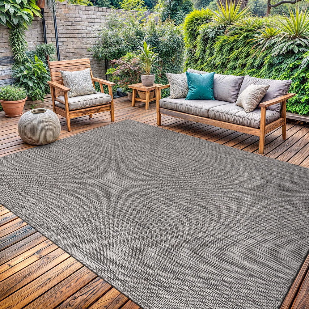 Washable Indoor Outdoor Rug 8x10 Weather Resistant Area Rugs Modern Solid for...