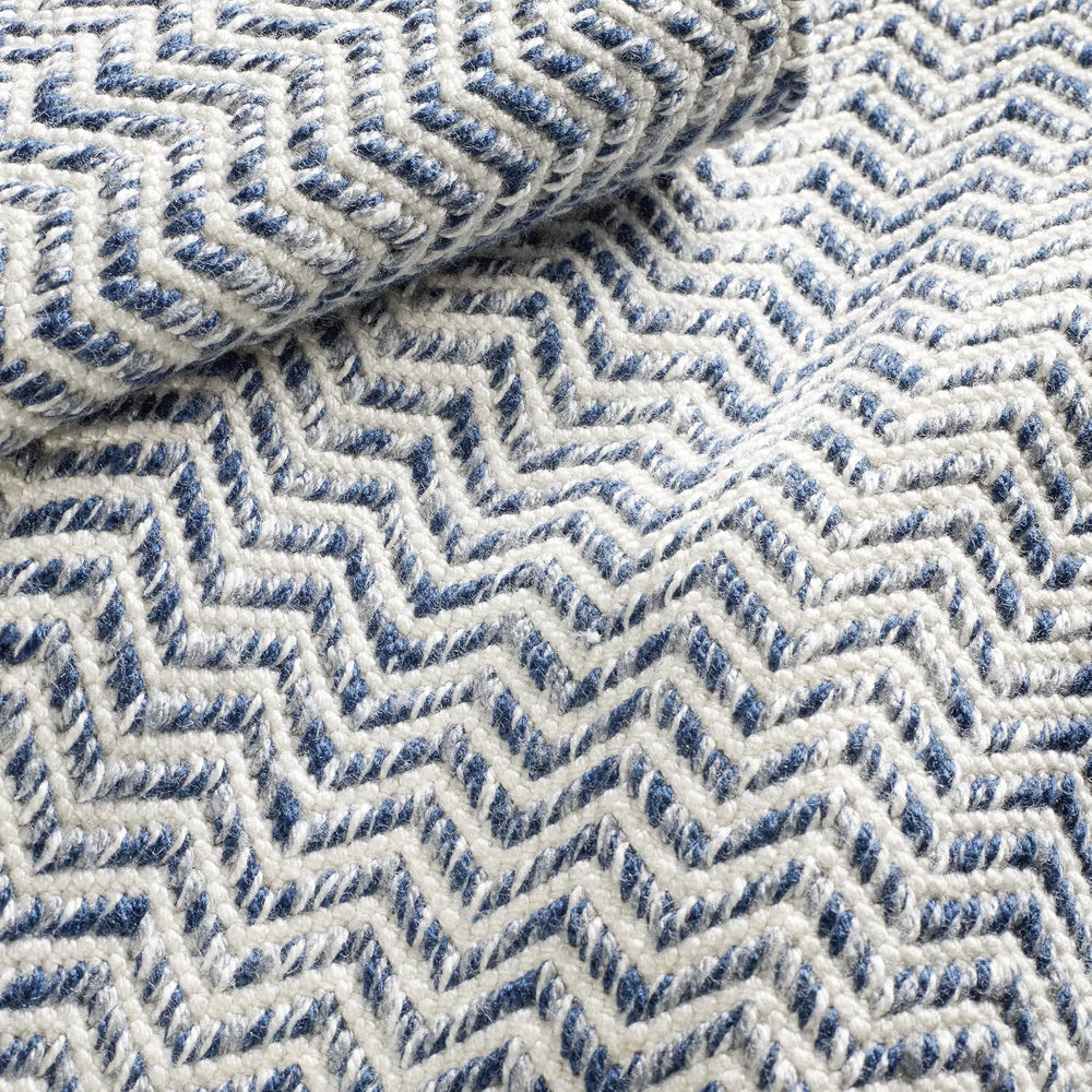 Dash & Albert Coastal Blue Geometric Handwoven Indoor/Outdoor Rug, 3'...