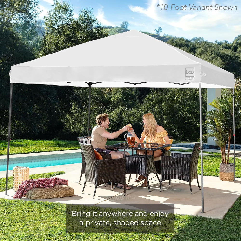 Best Choice Products 8x8ft Pop Up Canopy Tent, Outdoor Shade, 1 Person 1 Minu...