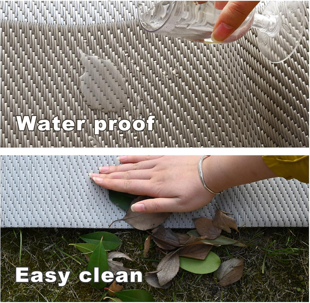 RURALITY Outdoor Rugs 8'x10' Waterproof for Patios Clearance,Plastic ...