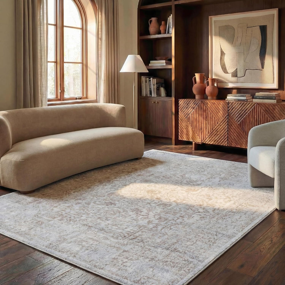 SAFAVIEH Evoke Area Rug 12x18, X-Large Ivory & Taupe EVK256E