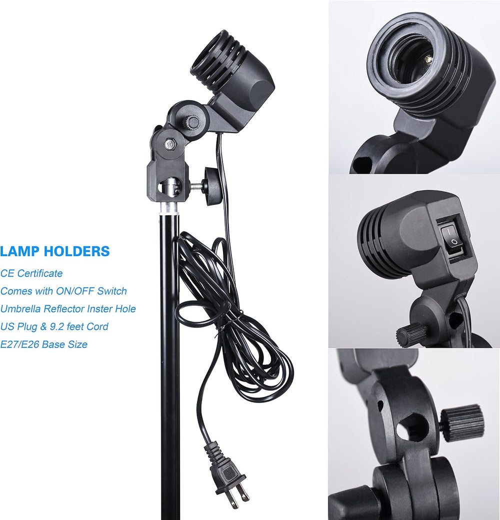EMART Photography Umbrella, 400W 5500K Lighting kit for Vedio, Studio-2Pack