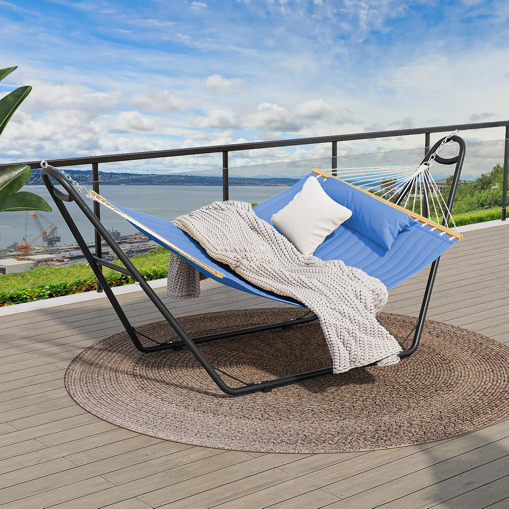 YITAHOME Hammock with Stand & Pillow Storage Bags, 450lbs Portable Hammock