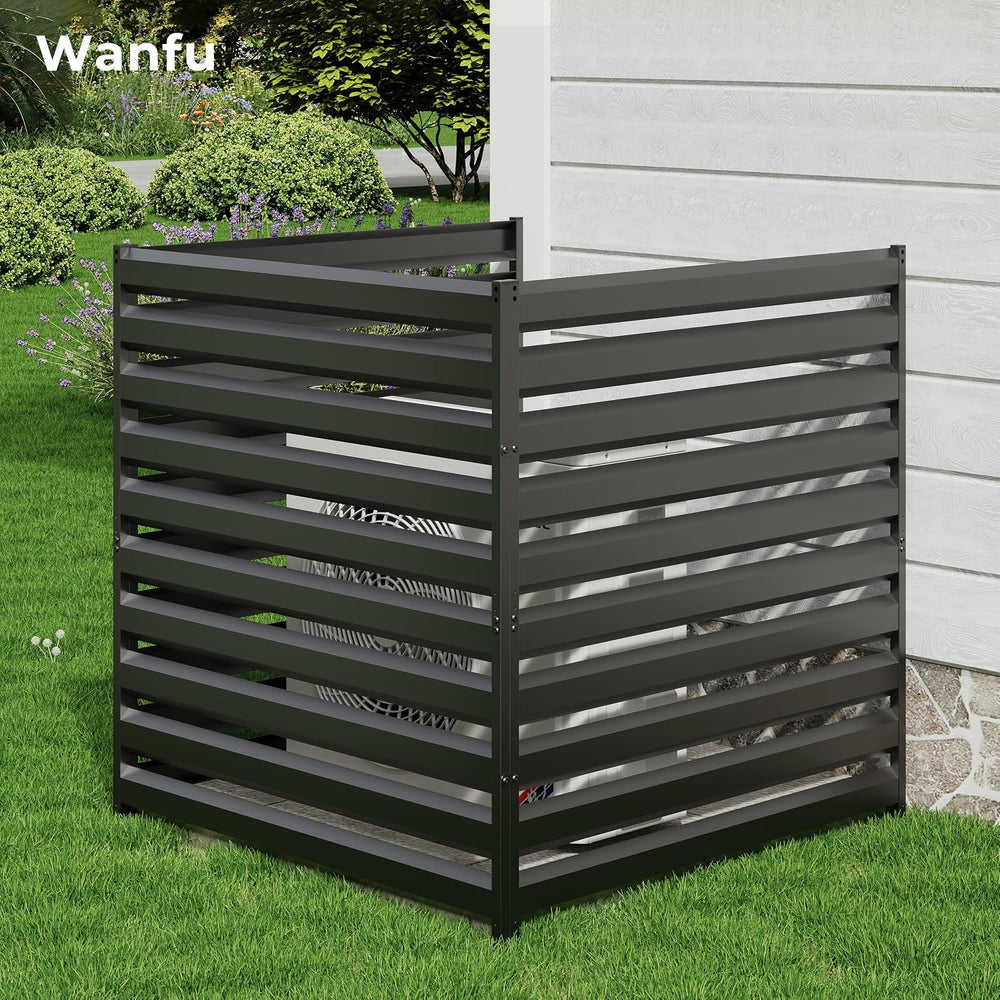 Metal Air Conditioner Fence, 42''H x 38''W (3Panels) Metal Ou...
