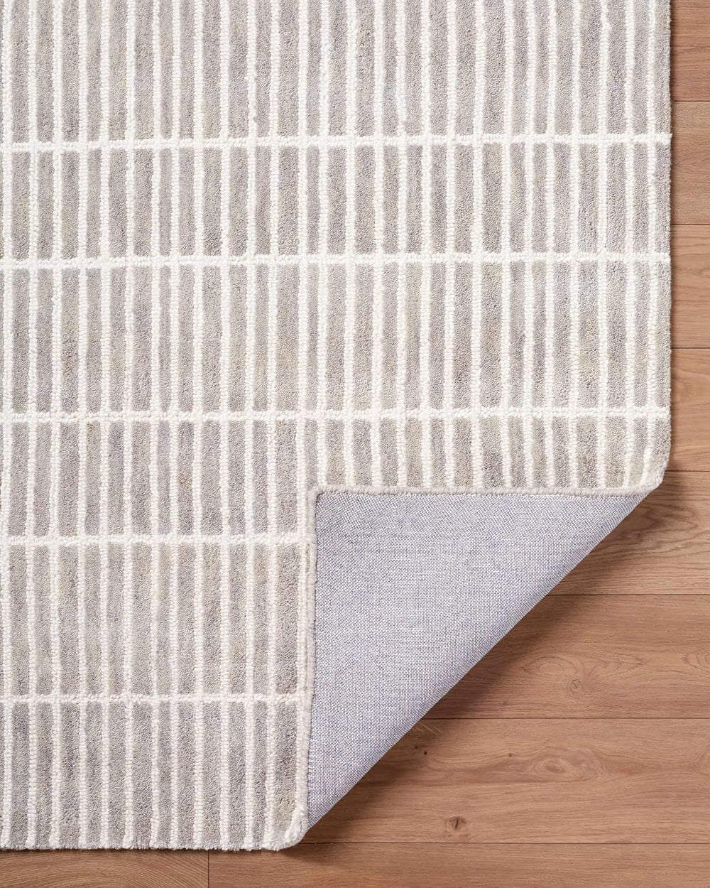 Hauteloom Finial Wool Living Room, Bedroom Area Rug - Neutral Modern Minimali...