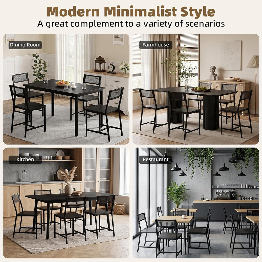 DHZ Dining Chairs Set of 4, Industrial Metal Mesh Dining Room Chairs with Bre...