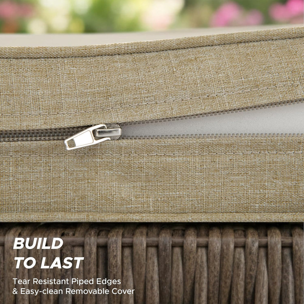 Outdoor Chair Cushions, Fade-Resistant & Water-Resistant, D Shaped Patio ...
