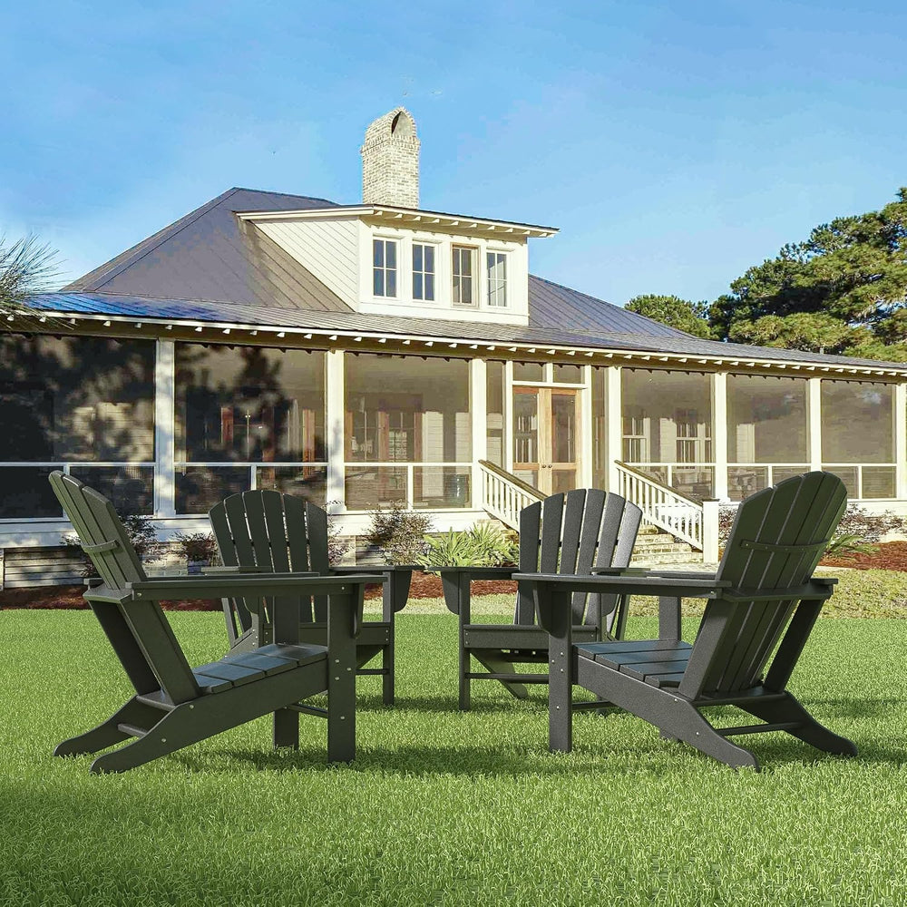 WestinTrends Dylan Outdoor Adirondack Chair (Set of 4), Gray