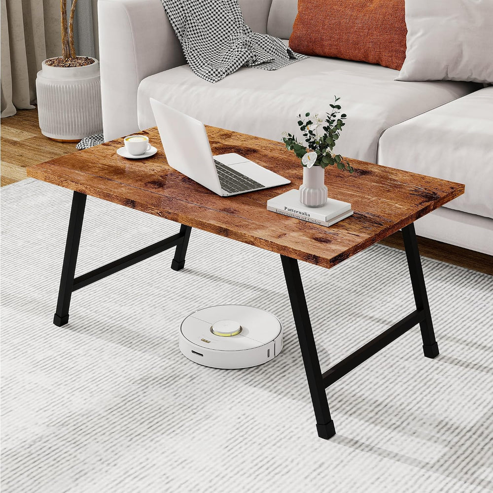 Rectangular Folding Coffee Table Perfect for Small Spaces Brown