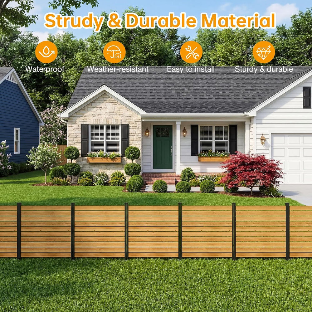 Aoxun 2 Panels Wood Privacy Screen, 41" x 38" No-Dig Air Conditione...
