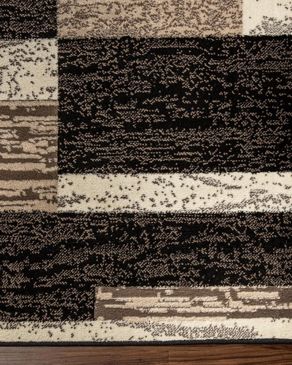 SUPERIOR Rockwood Modern Geometric Indoor Area Rug, 10'x14', A Chocolate