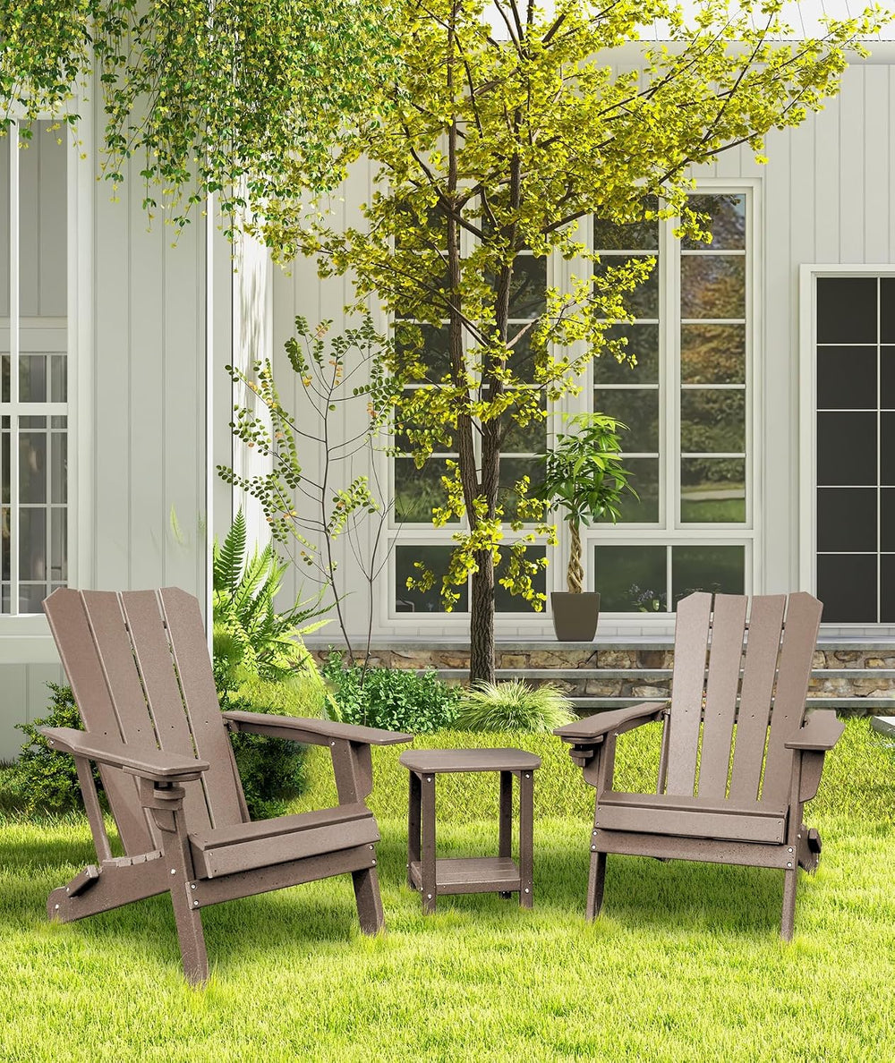 GARDENSTAR Adirondack Chair Oversized Folding Adirondack Chairs Recyclable HD...