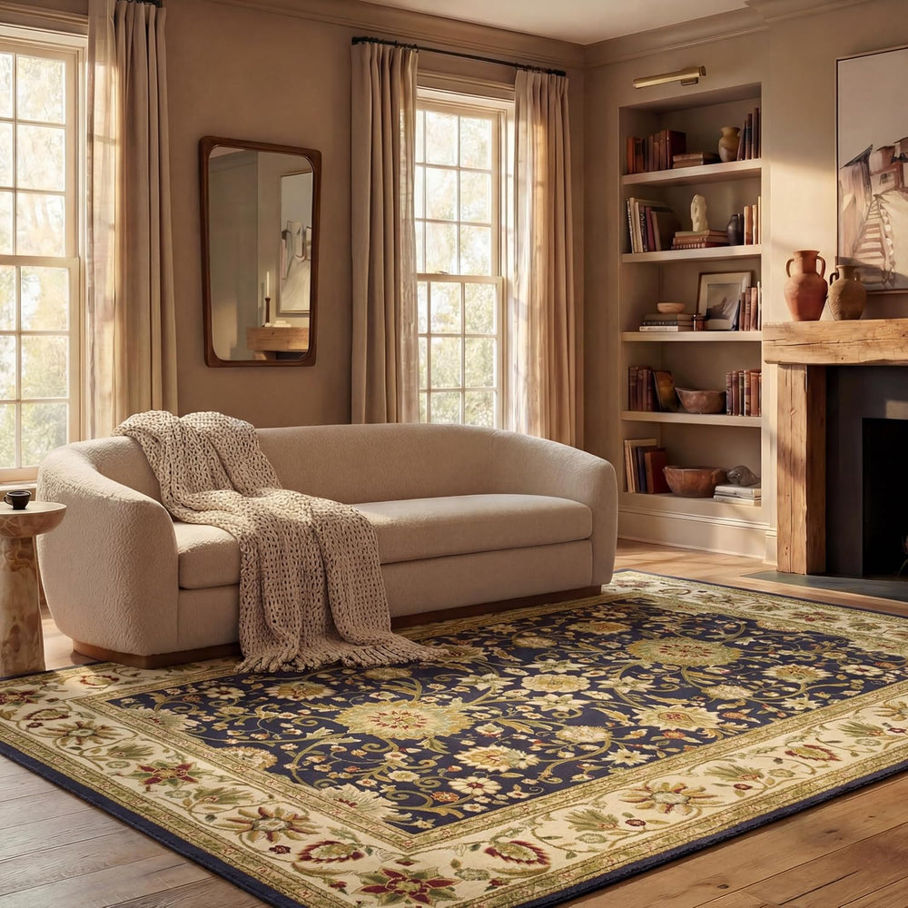 SAFAVIEH Lyndhurst Area Rug 9x12 Large, Black & Ivory LNH212A