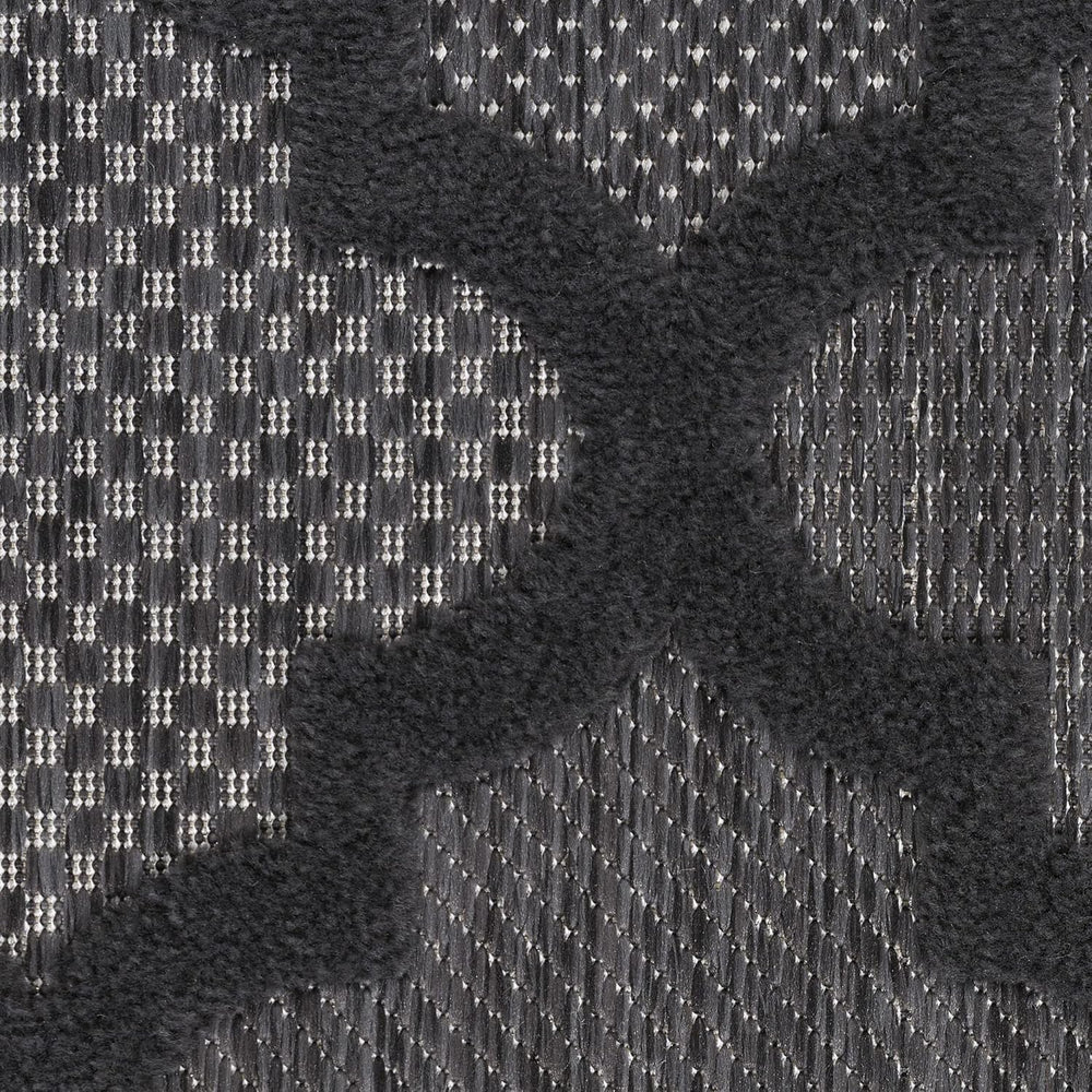 Nourison Home Easy Care Charcoal Black 4' x 6' Area Rug - Easy Clean,...