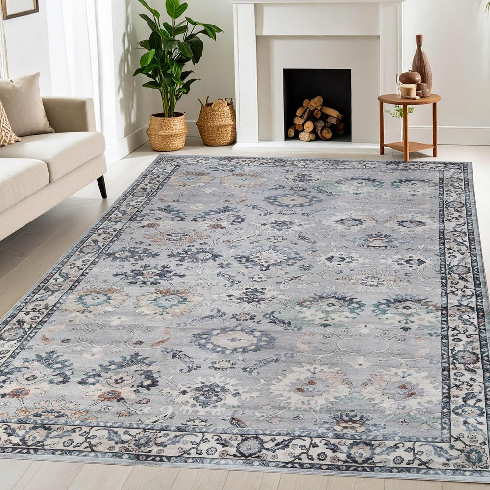 SUPERIOR Washable Indoor Large Area Rug, Nylon, Foldable, Modern Home Decor, ...