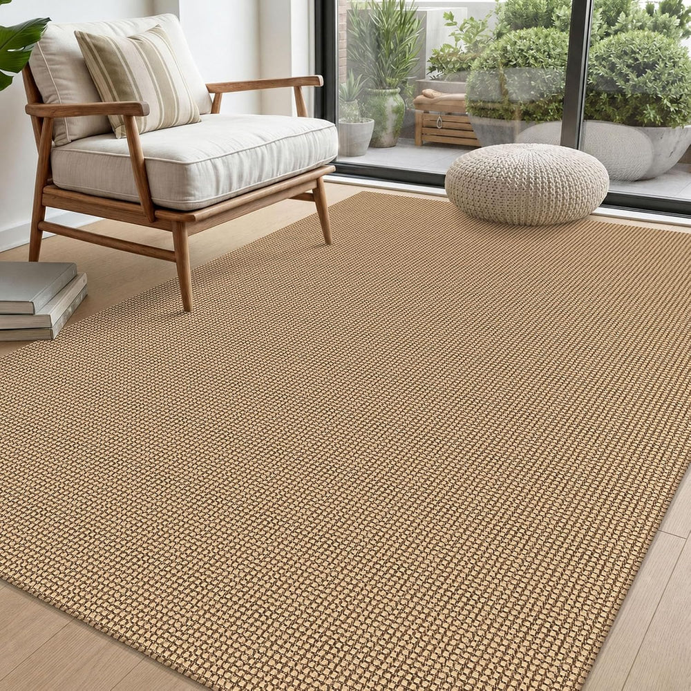 EARTHALL Woven Area Rug 4x6 Ft Washable Rugs for Entryway Non Slip Braided Th...