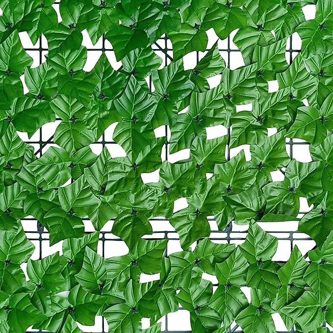 Artificial Ivy Fence Privacy Screen,60 x 120 Inch UV-Anti Artificial Fake Ivy...