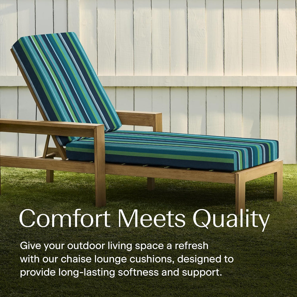 Honeycomb Outdoor Heritage Chaise Cushion for Patio Furniture, 23 x 75
