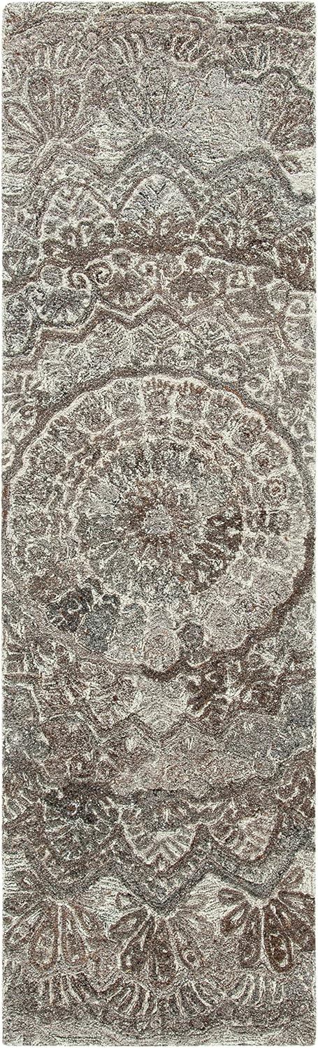 SAFAVIEH Marquee Collection Runner Rug - 2'3" x 8', Grey & I...