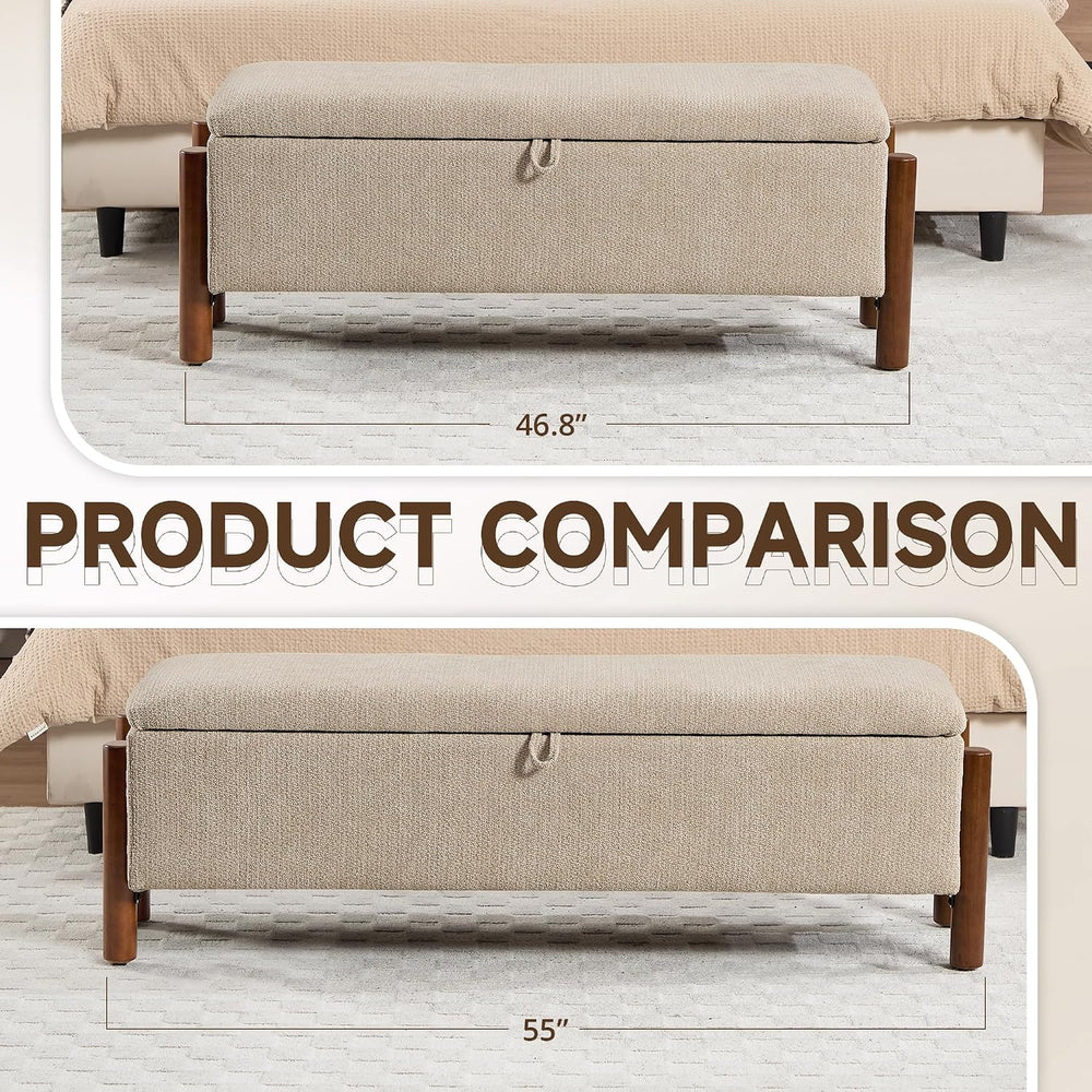 55'' Modern Storage Ottoman Benches