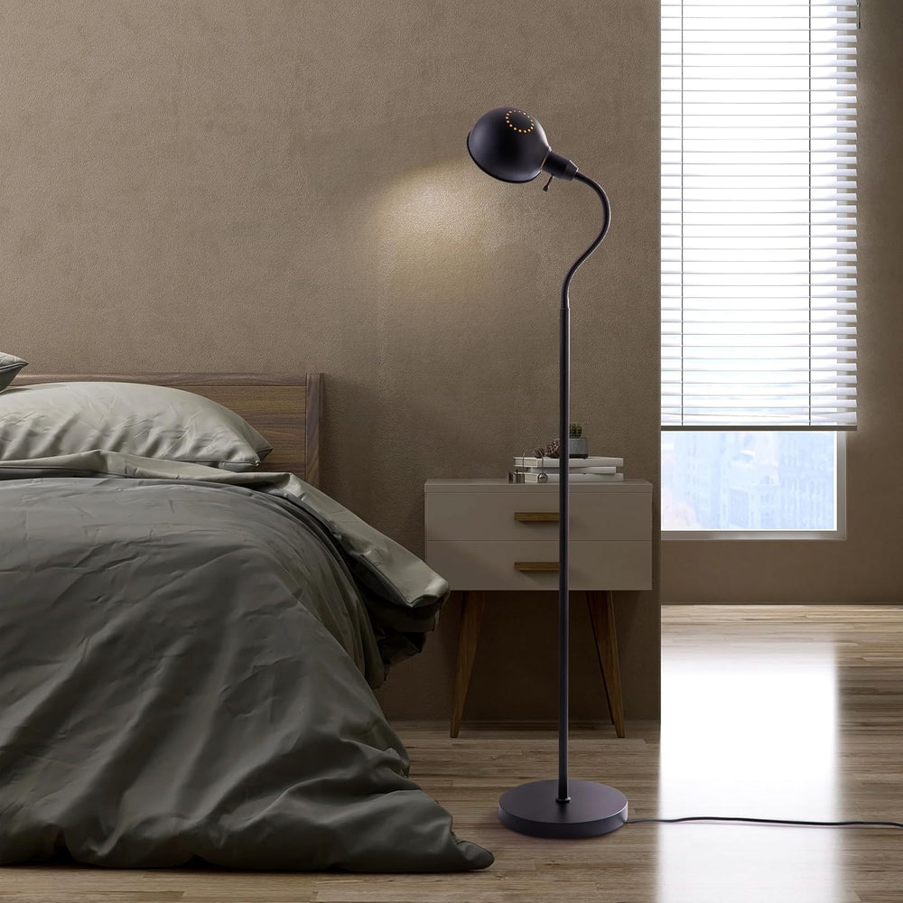 O'Bright Adjustable Floor Lamp with Flexible Gooseneck and Rotatable Shad...