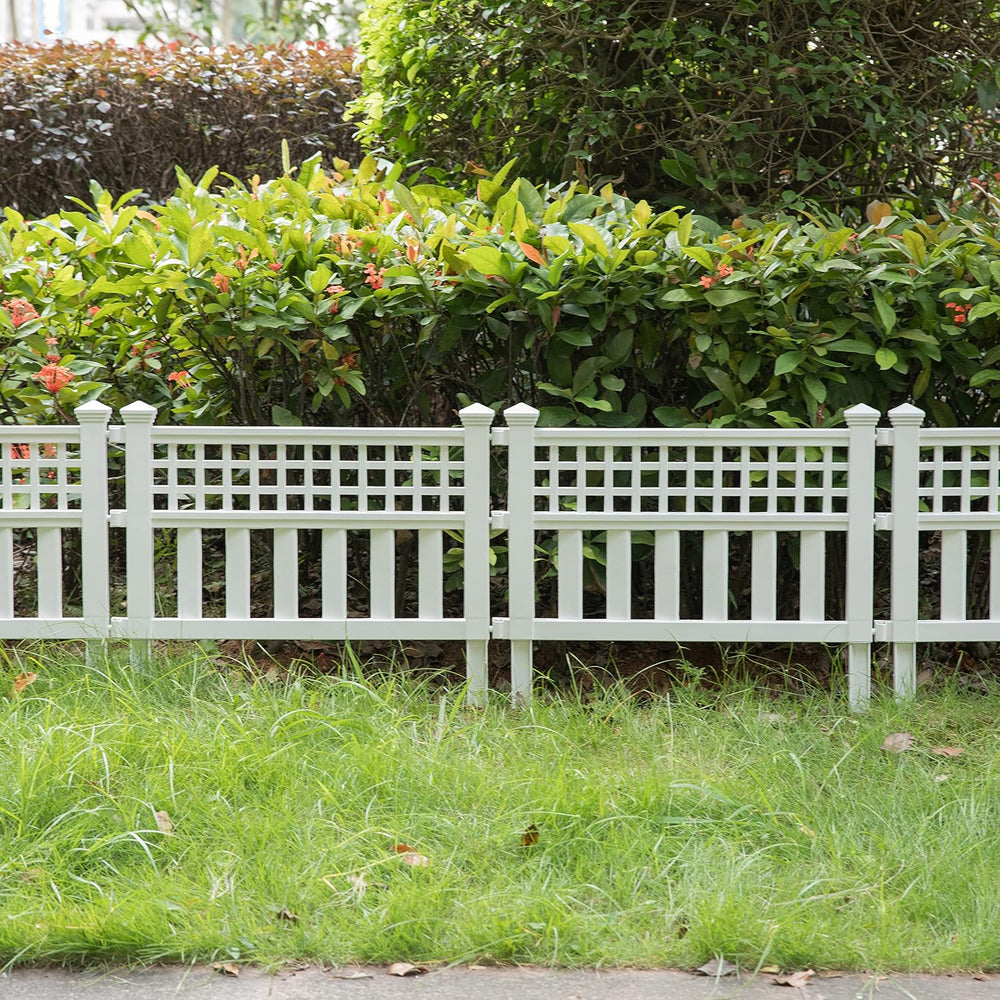 Gardenised Plastic Outdoor Decor Garden Flower Edger Fence, Border, Set of 4 ...
