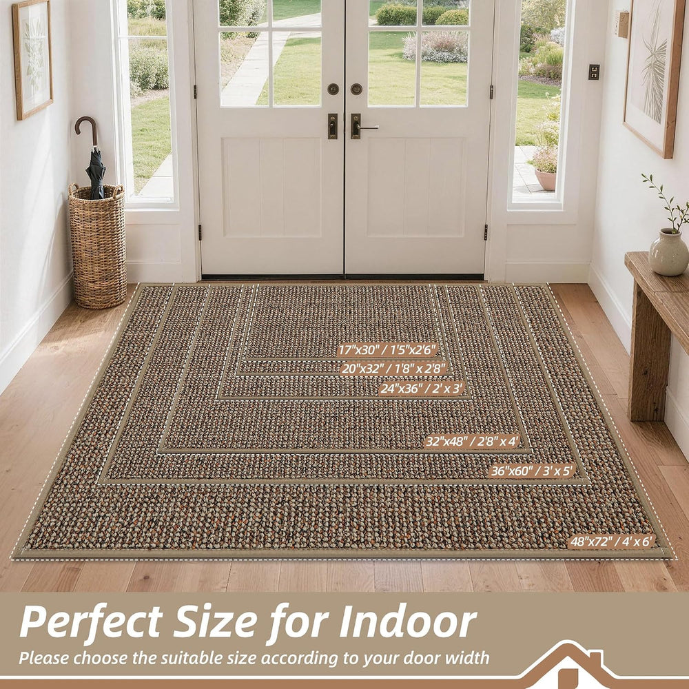BEQHAUSE Dirt Trapper Door Mat 36" x 60", Non-Slip Washable Doormat...