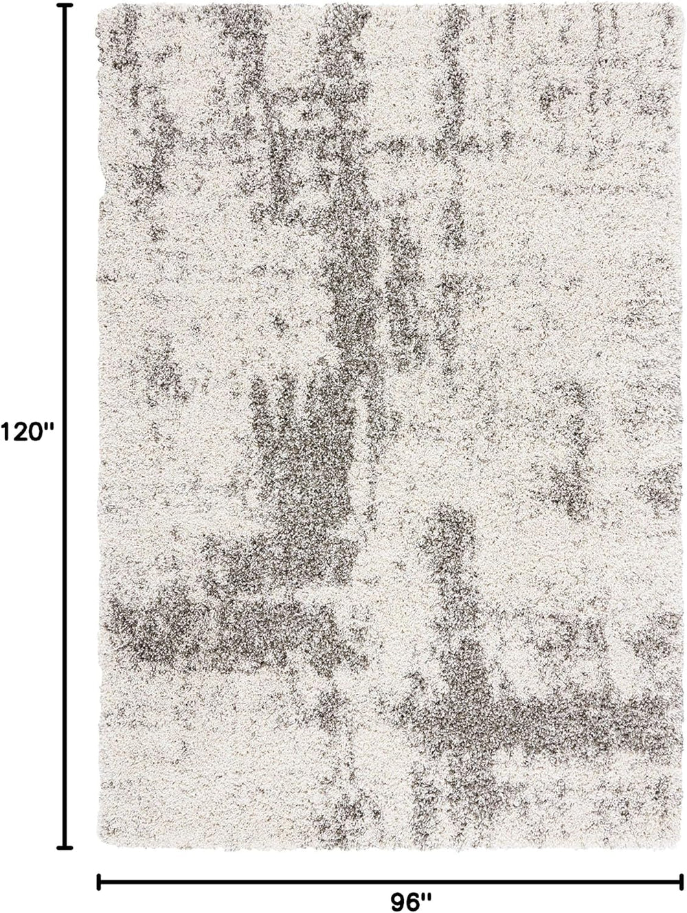 SAFAVIEH Hudson Shag Rug 8x10, Plush Modern Large Ivory & Grey SGH205A