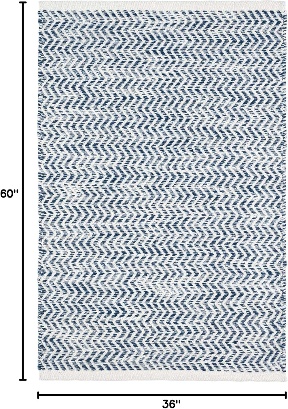 Dash & Albert Coastal Blue Geometric Handwoven Indoor/Outdoor Rug, 3'...