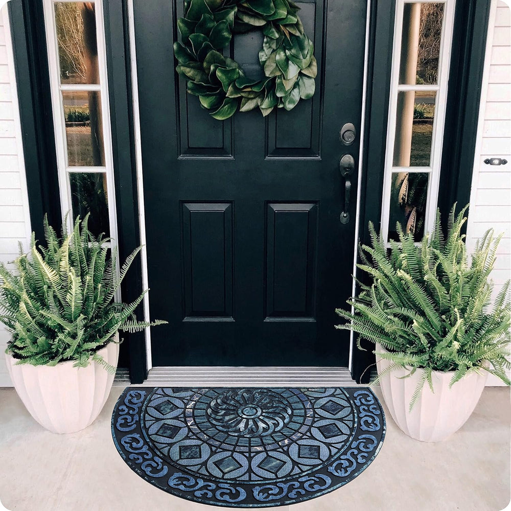 ubdyo Warm & Stylish Front Door Mat - Doormat Entrance - Blue, 23" x...
