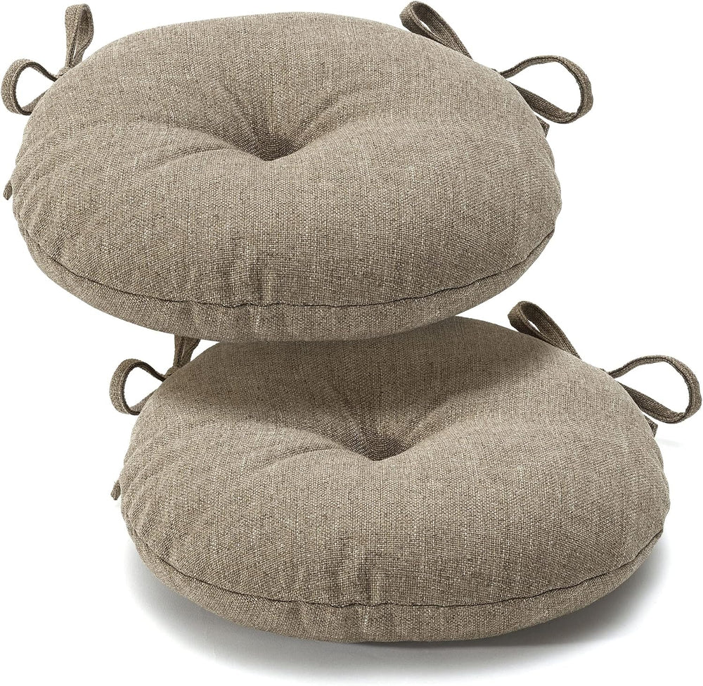 Klear Vu Bistro Outdoor Round Seat Cushions, Wellfleet Bay Woven Revolution P...