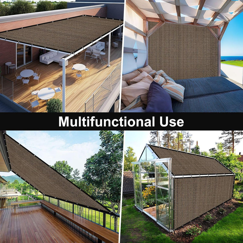 Artpuch 90% Sun Shade Cloth, 10 x 12 FT Pergola Shade Cover Canopy with Gromm...