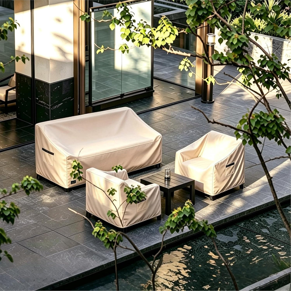 2-Seater Patio Loveseat Cover, 60Wx35Dx35H inches Outdoor Furniture Covers Wa...