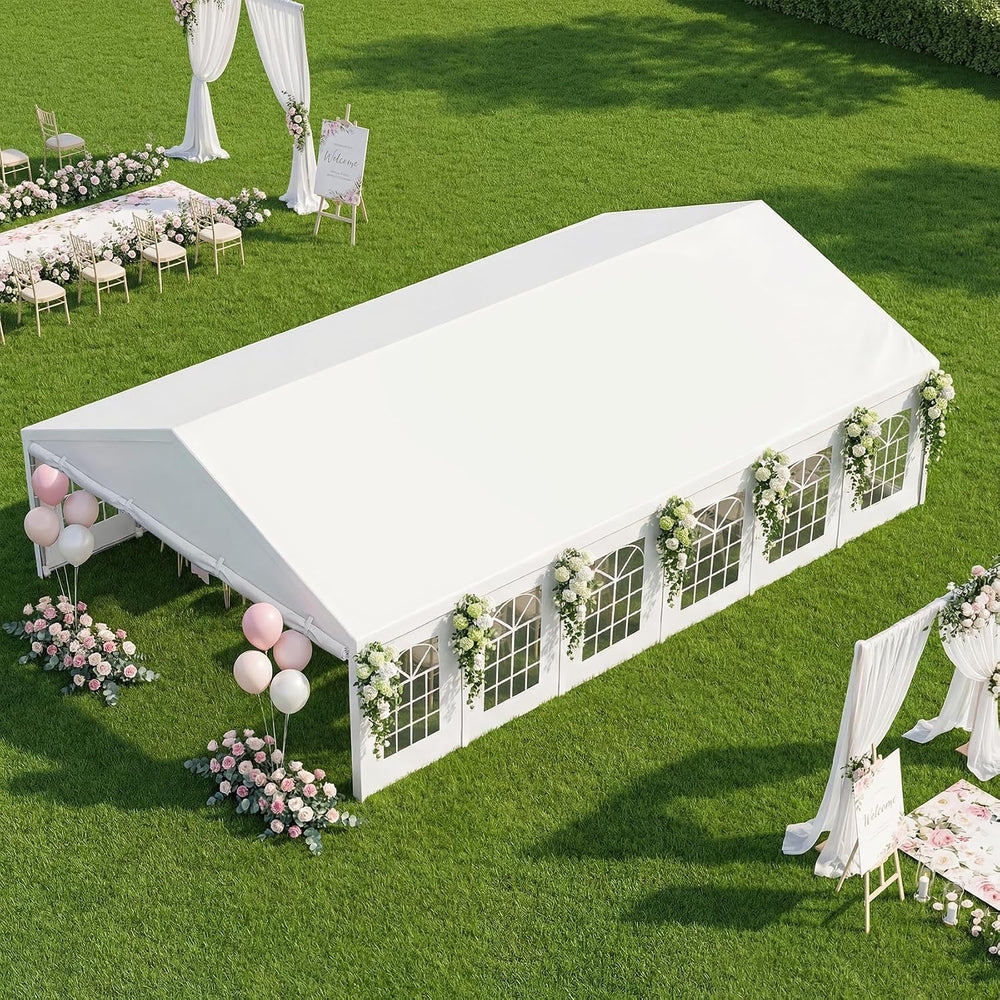 20x40 Party Tent Heavy Duty White Canopy Large Outdoor Event Shelter with Rem...