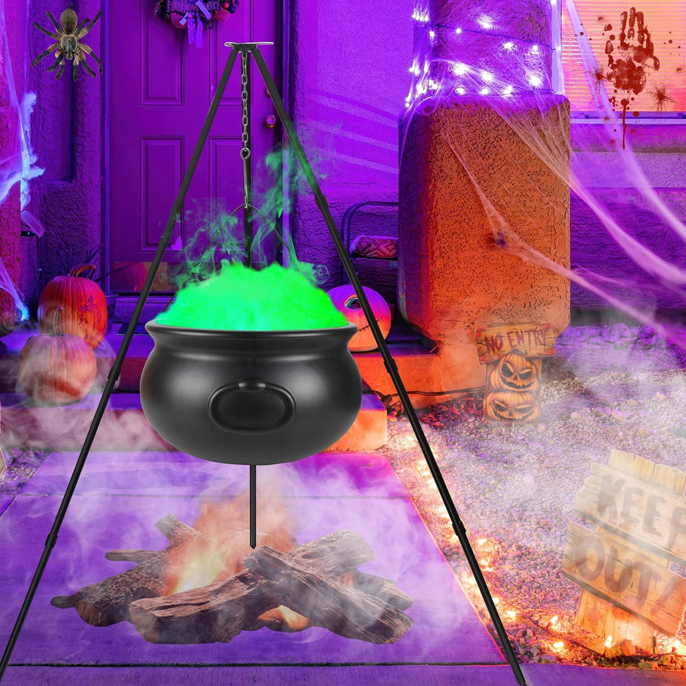 Halloween Decorations Outdoor, Large Witches Cauldron Kettle on Tripod with L...
