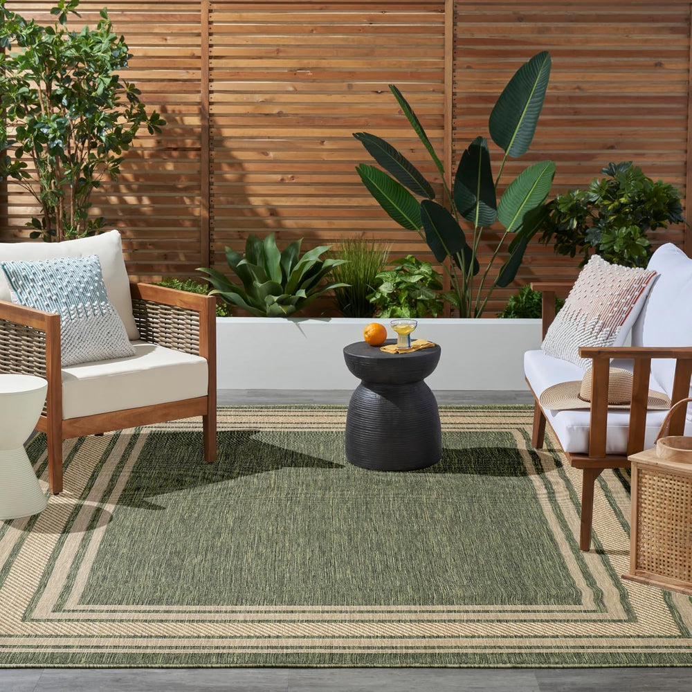 Nourison Home Horizon Indoor/Outdoor Green 9' x 12' Area Rug - Easy C...