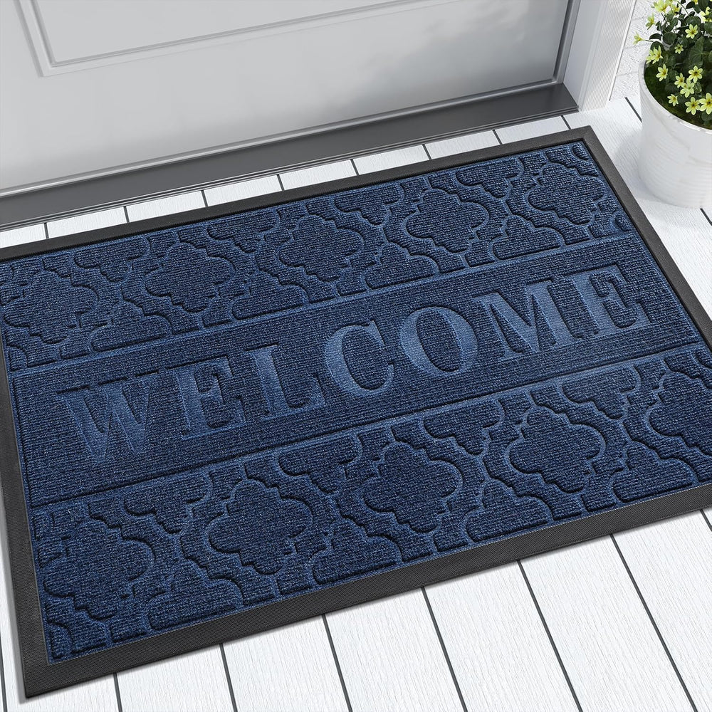 Yimobra Large Welcome Door Mat, 36 x 24 in, Blue