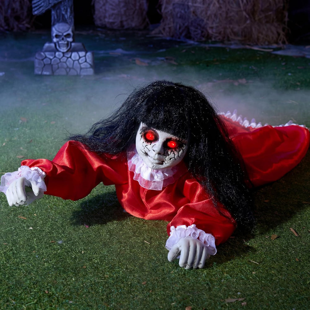 JOYIN Halloween Animatronics Decorations Outdoor Groundbreaker Crawling Doll,...