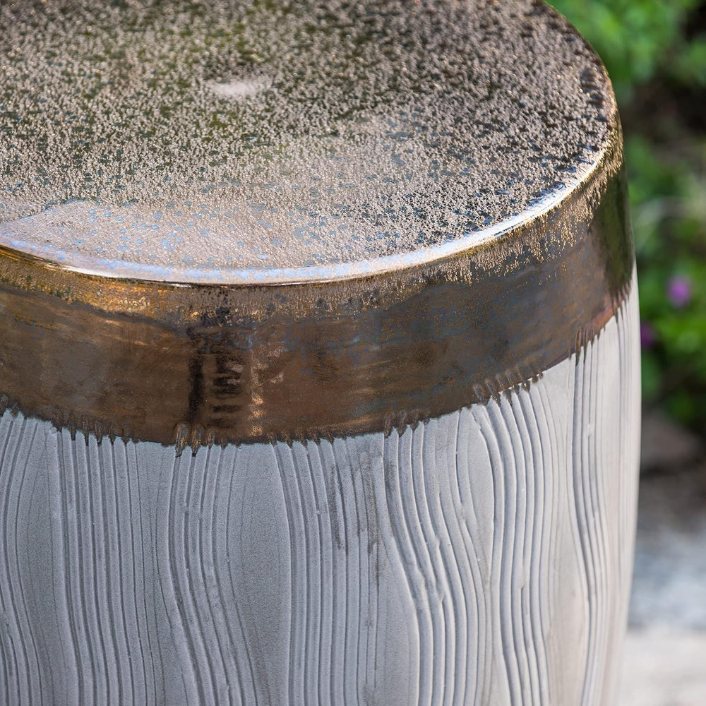 A&B Home Wave Pattern Stool - Drum Shape Ceramic Stool, Decorative Multip...