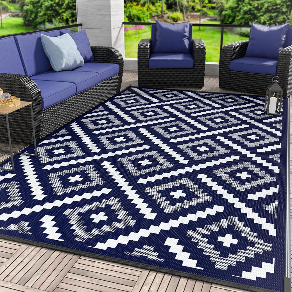 GENIMO Outdoor Rug for Patio Clearance, 6'x9' Waterproof Camping Mat,...
