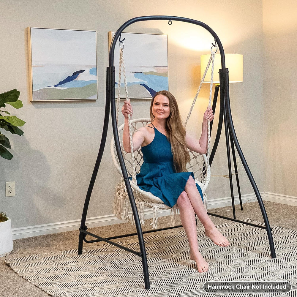 SUNCREAT Hammock Chair Stand, Heavy-Duty Steel Hammock Stand, 400 lbs Capacit...