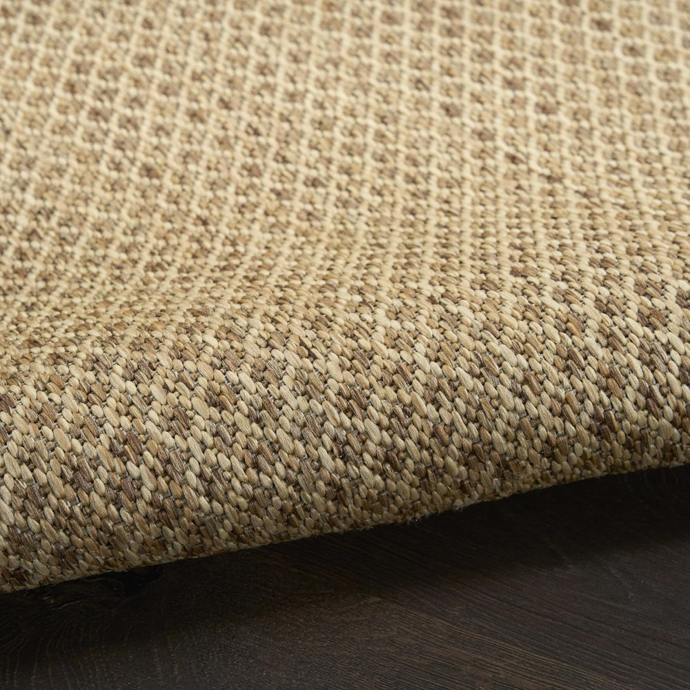 Nourison Home Courtyard Indoor Outdoor Area Rug, Jute, 8' x 10', Geom...